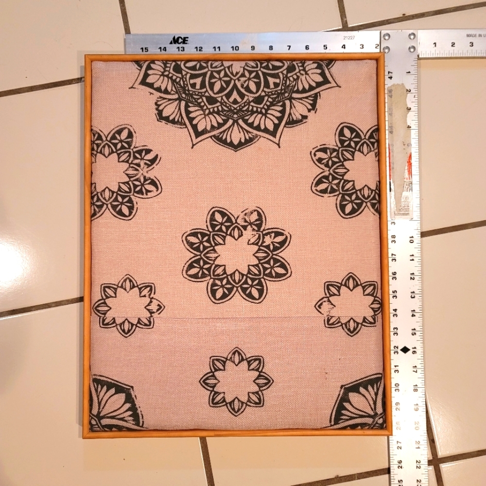 Rustic Linen Bulletin Board with pocket